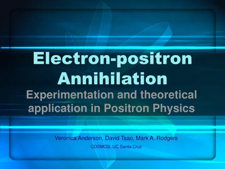 electron positron annihilation