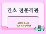 간호 전문직관 - slide 1