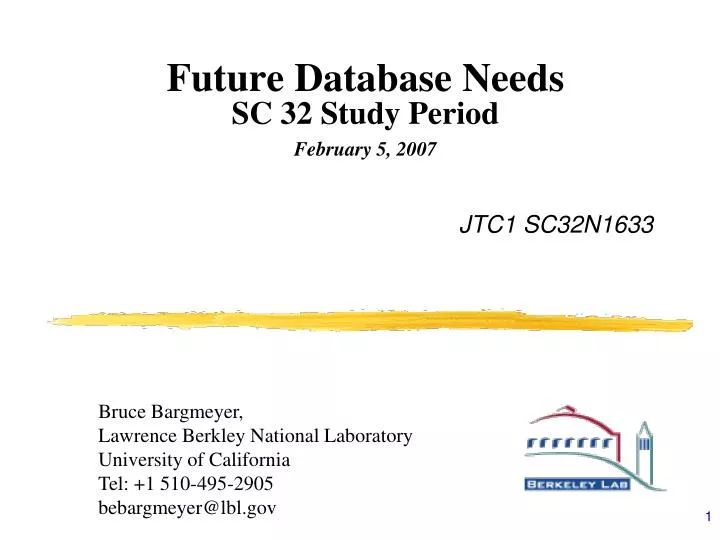 future database needs sc 32 study period february 5 2007
