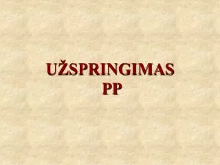 u springimas pp
