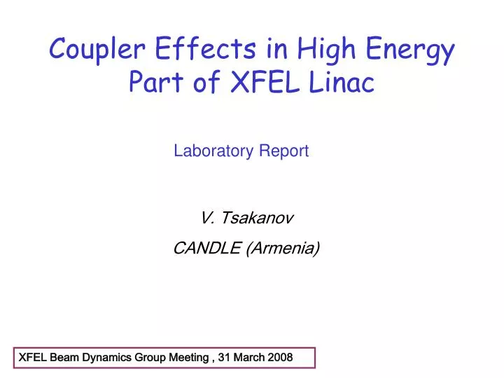 coupler effects in high energy part of xfel linac