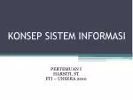 KONSEP SISTEM INFORMASI - slide 1