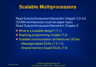 Scalable Multiprocessors
