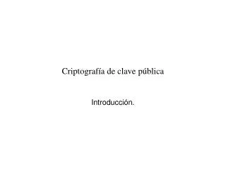 criptograf a de clave p blica