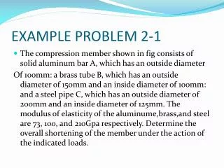 EXAMPLE PROBLEM 2-1