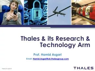 Thales &amp; its Research &amp; Technology Arm