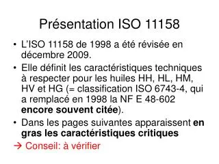pr sentation iso 11158