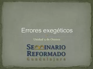errores exeg ticos