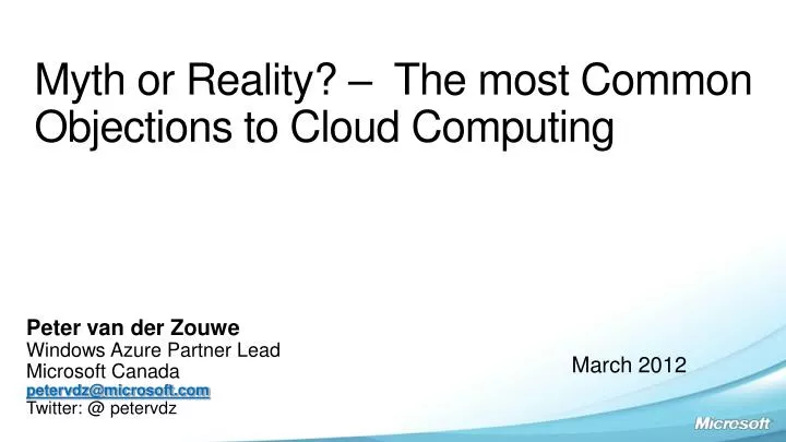 myth or reality the most common objections to cloud computing