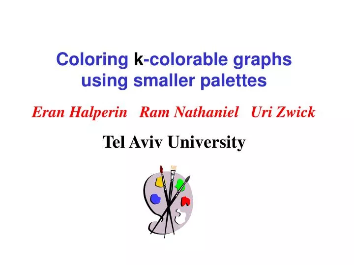 coloring k colorable graphs using smaller palettes