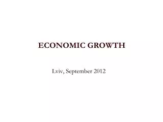 ECONOMIC GROWTH