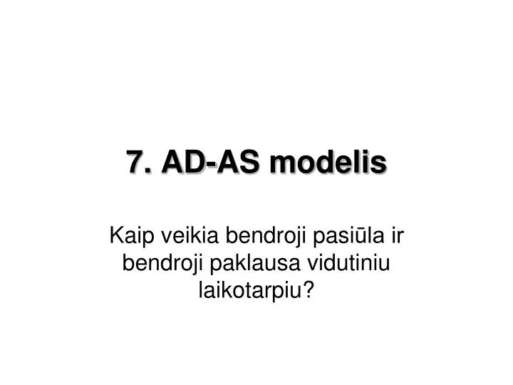 7 ad as modelis