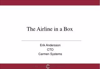 The Airline in a Box