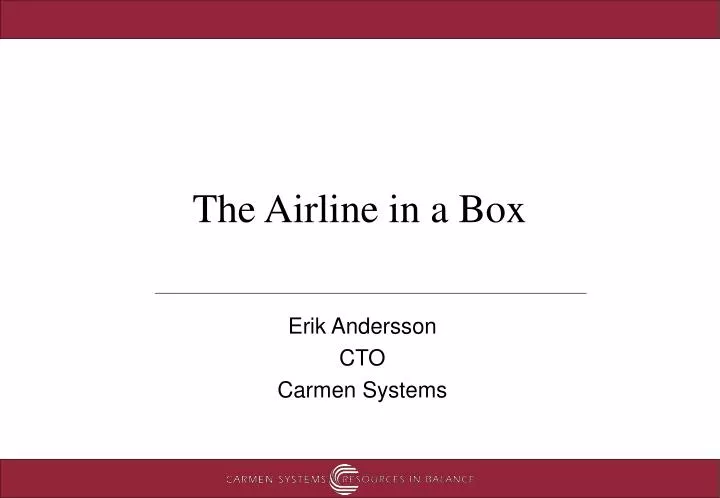 the airline in a box