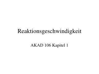 reaktionsgeschwindigkeit
