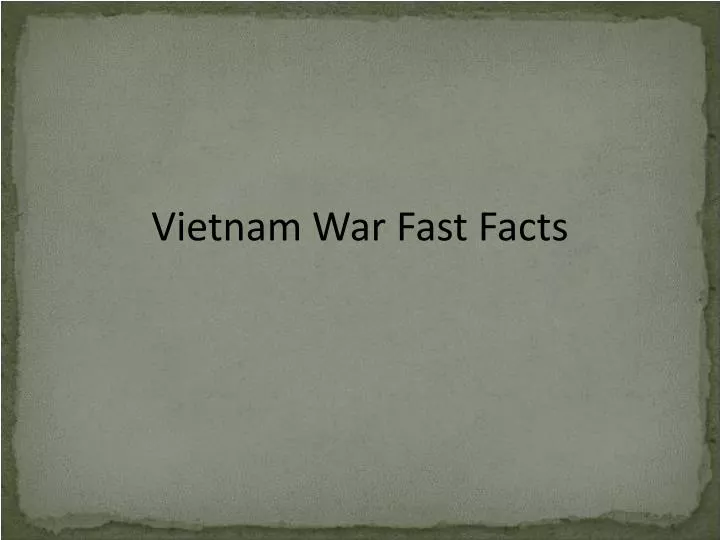 vietnam war fast facts