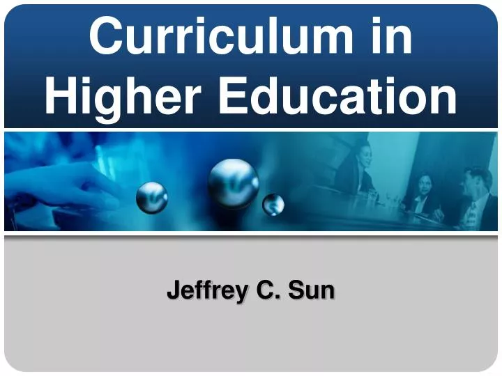 curriculum in higher education