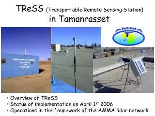 TReSS (Transportable Remote Sensing Station) in Tamanrasset