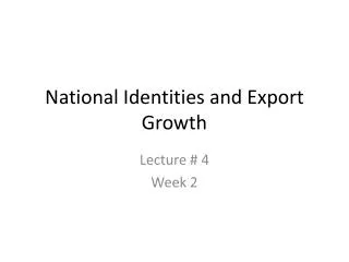 national identities and export growth