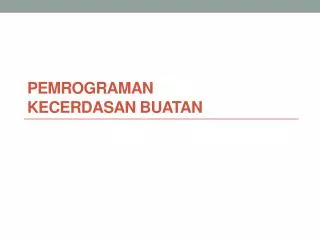 pemrograman kecerdasan buatan