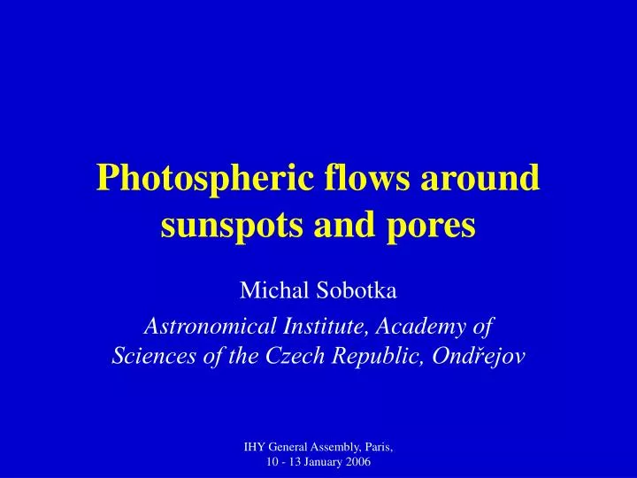 photospheric flows around sunspots and pores