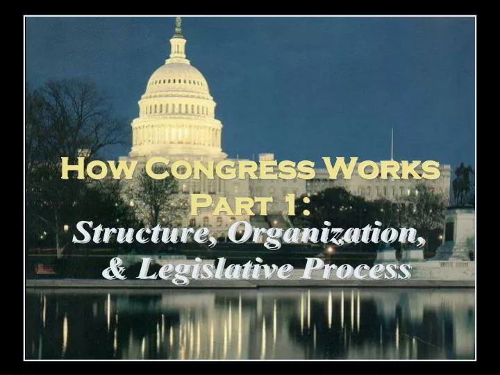 how congress works part 1