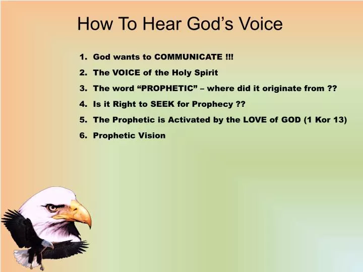how to hear god s voice