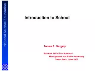 Introduction to School
