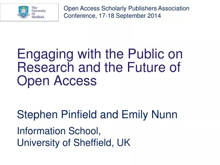 engaging with the public on research and the future of open access