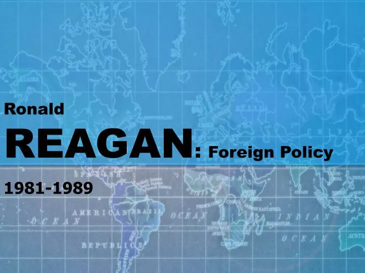 ronald reagan foreign policy