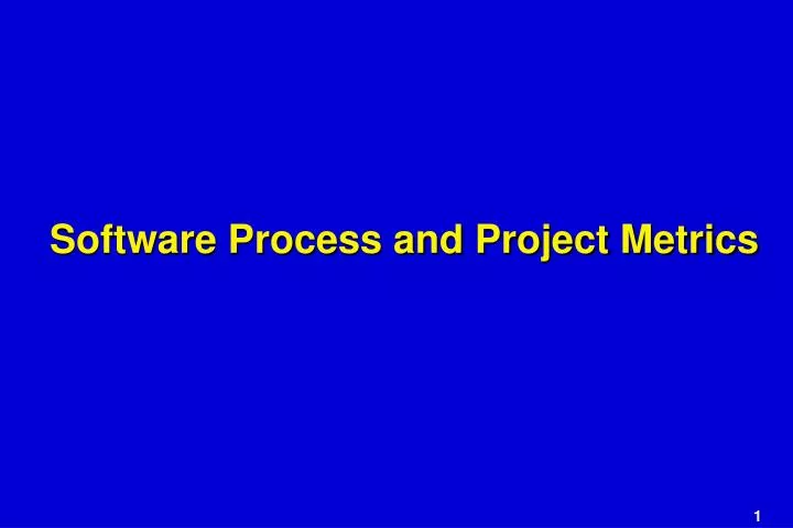 software process and project metrics