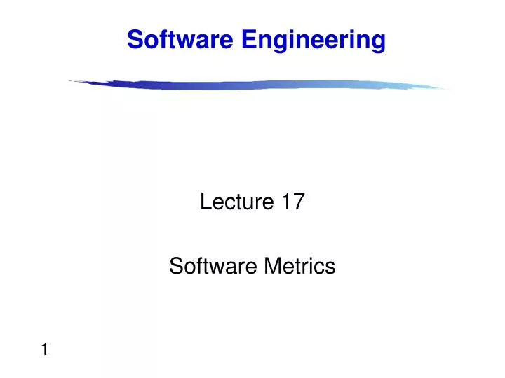 lecture 17 software metrics