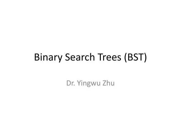binary search trees bst