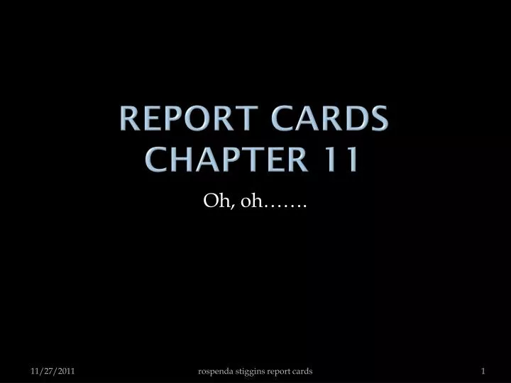 report cards chapter 11