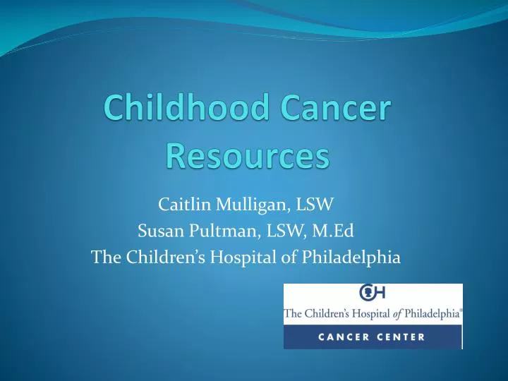 childhood cancer resources