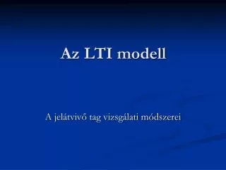 az lti modell