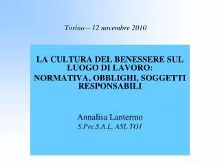 torino 12 novembre 2010