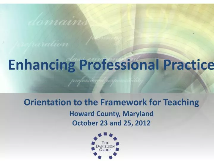 enhancing professional practice