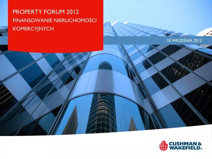 property forum 2012 finansowanie nieruchomo ci komercyjnych