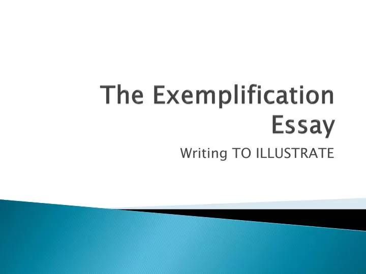 the exemplification essay