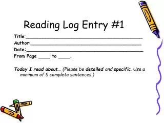 Reading Log Entry #1