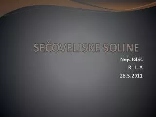 se oveljske soline