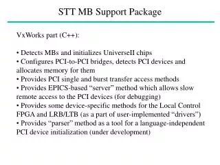 STT MB Support Package