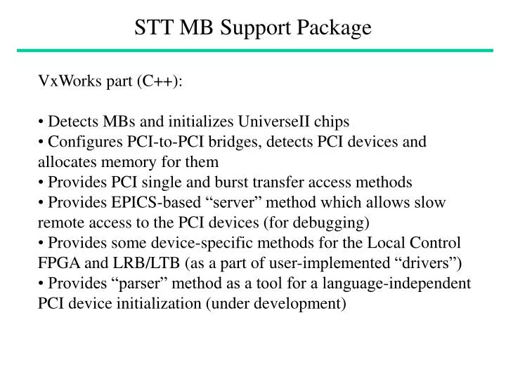 stt mb support package