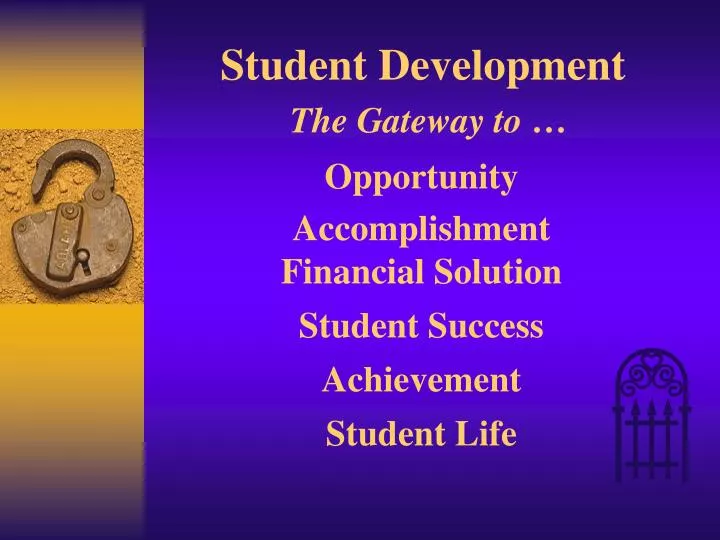 student development the gateway to