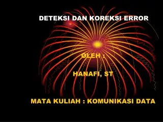 deteksi dan koreksi error