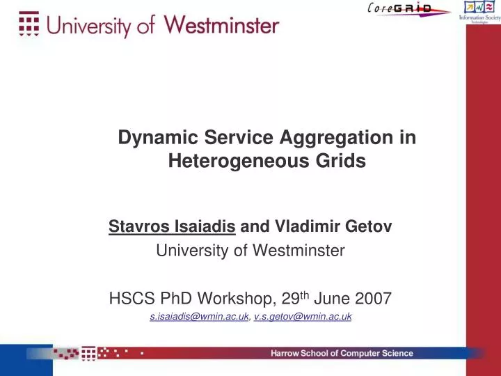 dynamic service aggregation in heterogeneous grids