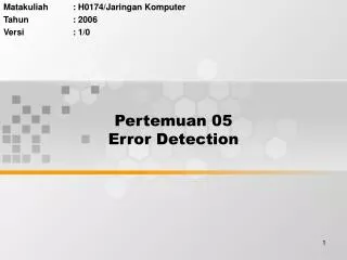 pertemuan 05 error detection