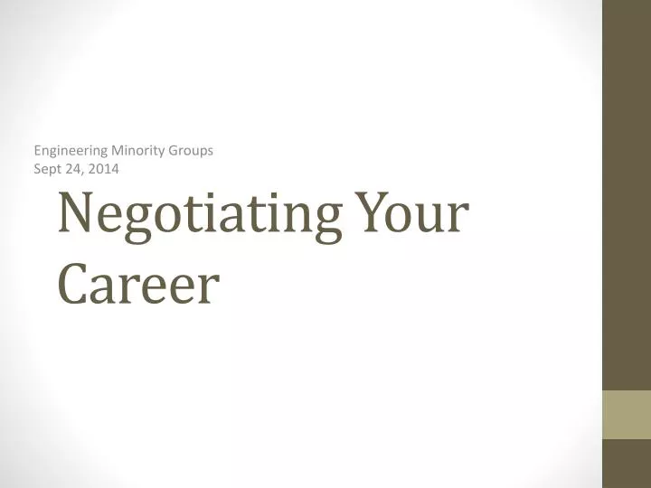 negotiating your career