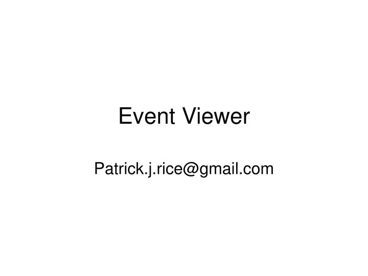 event viewer